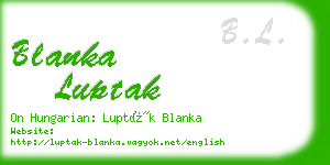 blanka luptak business card